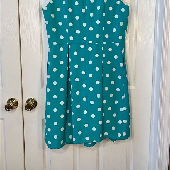 VINTAGE R&K GREEN w WHITE POLKA DOTS SIZE 14 - Picture 6 of 6